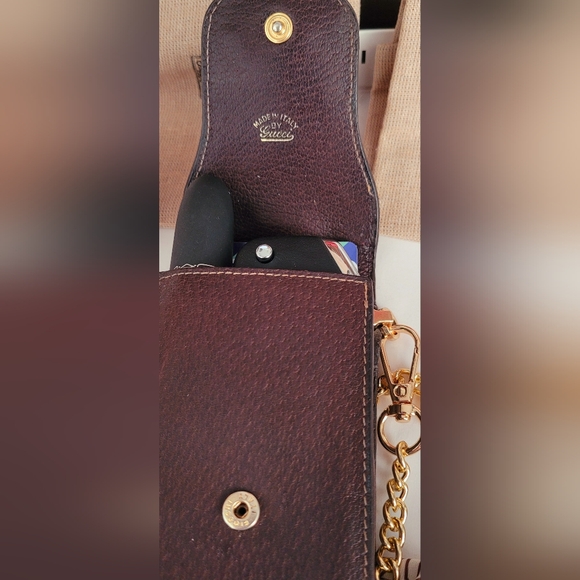 SOLD Gucci Card Case Wallet Micro Crossbody Customized Vintage - Picture 14 of 16